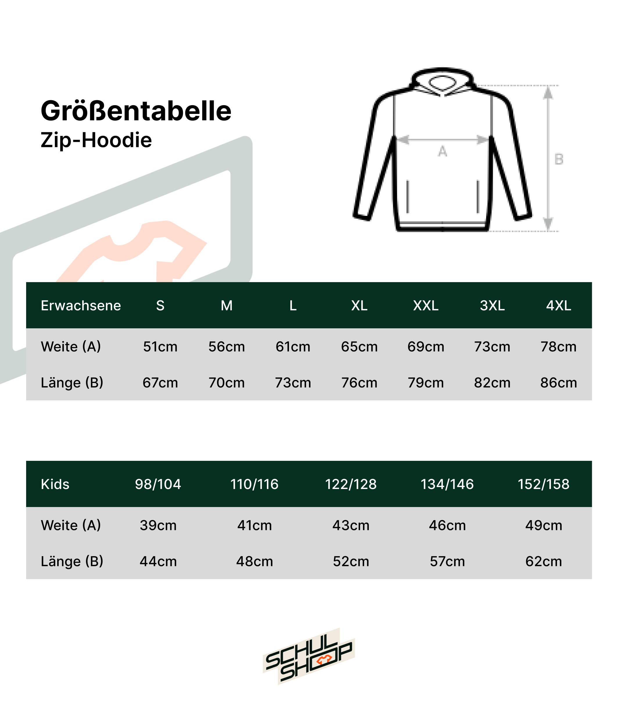 Zip-Hoodie, Erwachsene & Kids | Gesamtschule im Gartenreich