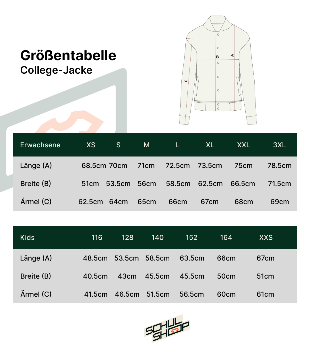 College-Jacke, Erwachsene & Kids | Montessori Schulzentrum Leipzig