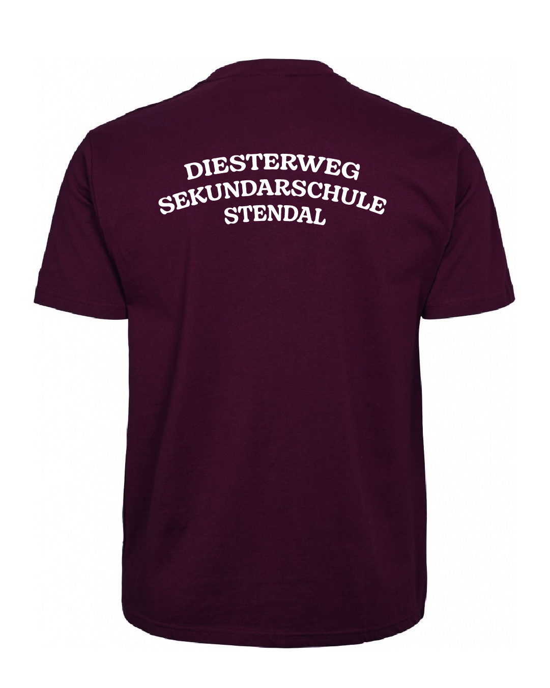 Baumwollshirt bordeaux | Erwachsene und Kids | Diesterwegschule Stendal