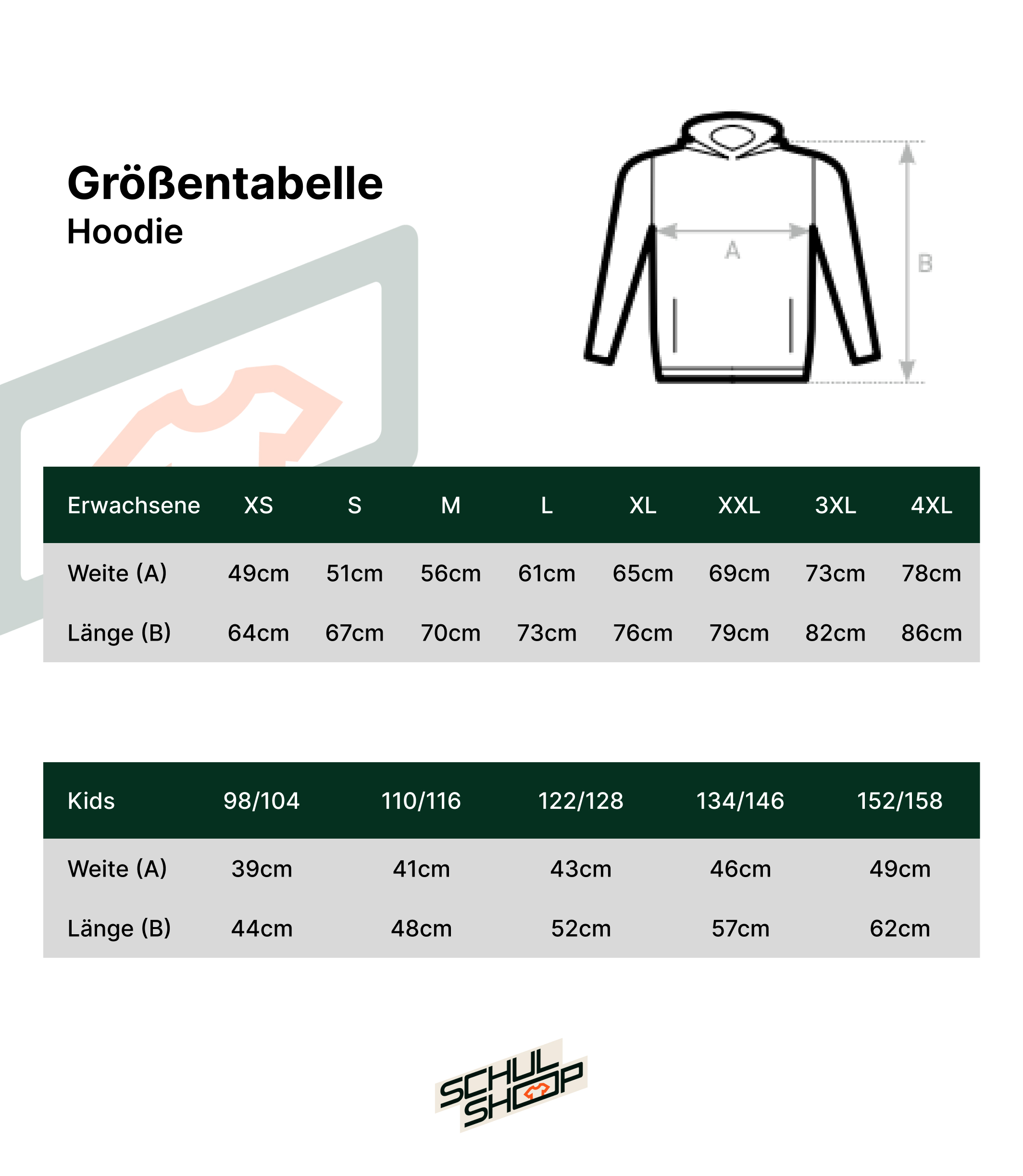 Hoodie, Erwachsene & Kids | Gesamtschule im Gartenreich
